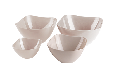 Set of salad bowls Family comfort, 4 pcs., platinum